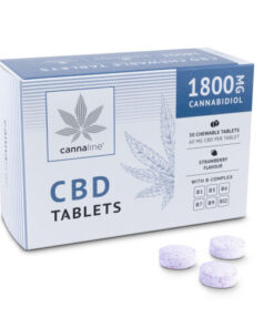 cannaline CBD Tablets 1800 mg - with 1800 mg of Pure CBD & B-Complex Vitamins