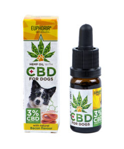 Euphoria 3% CBD Oil for Dogs - full spectrum Cannabidiol oil with bacon flavour