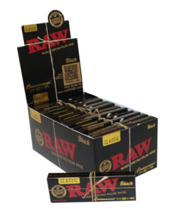 RAW Black Connoisseur 1¼ Rolling Papers + Tips
