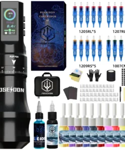 The Extract Zone | POSEIDON Tattoo Pen Wireless 1800mAh Set Kit 20 pcs